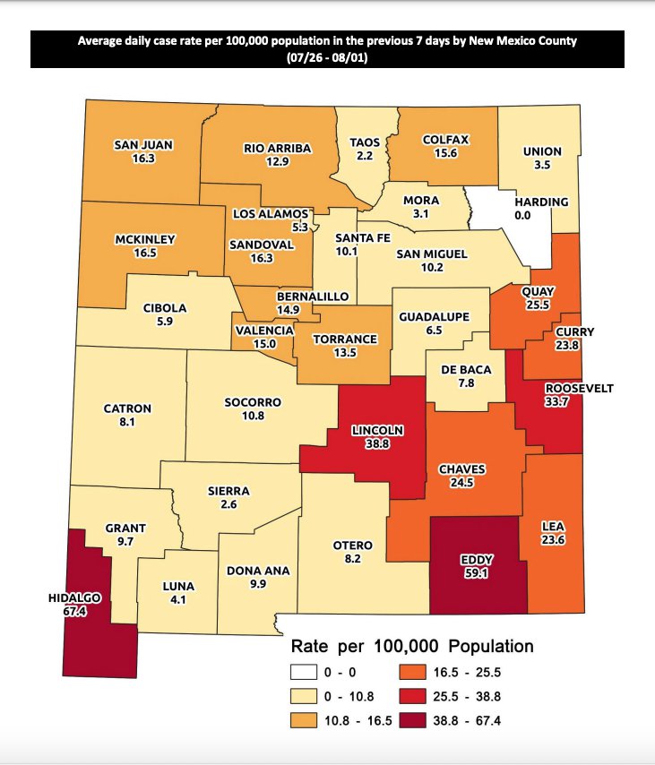 Case Rates by County DOH