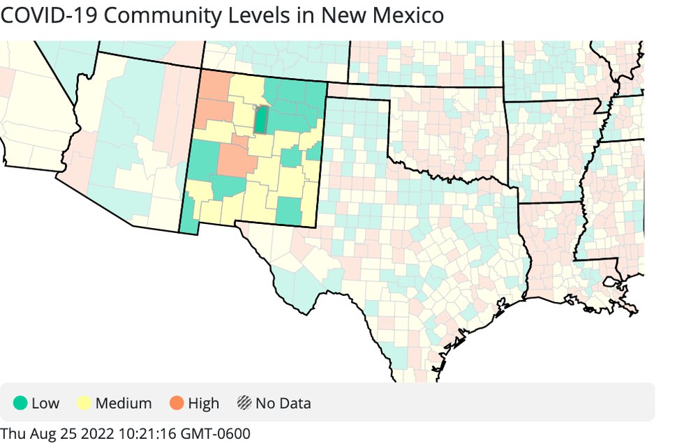 NM community levels, Aug. 18